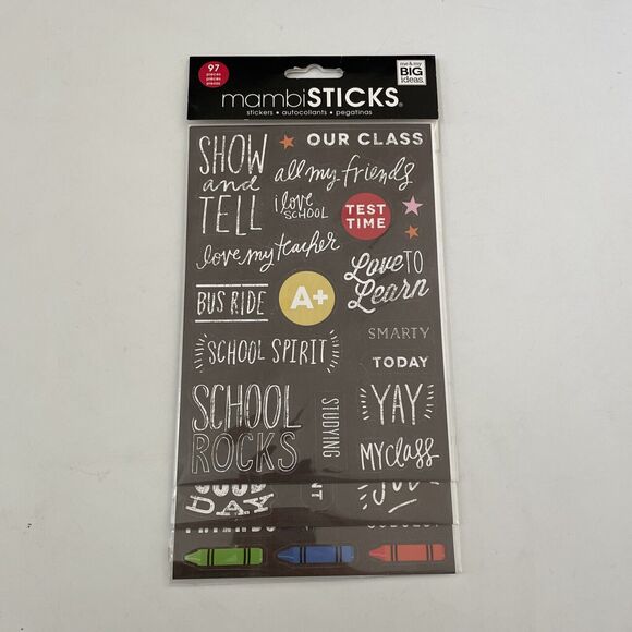 NEW Mambi Sticks Alphabet Letters Scrapbooking Stickers Me My Big Ideas Lot 10 - Picture 9 of 12